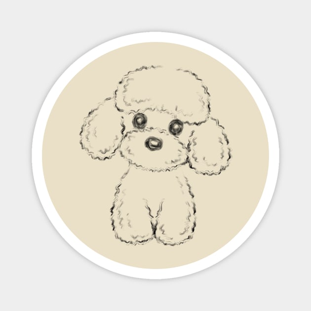 Poodle puppy Magnet by sanogawa